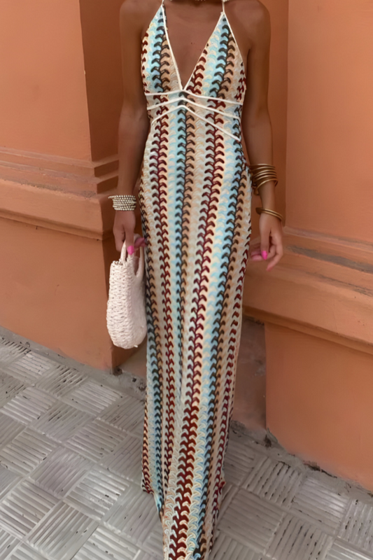 Nuria™ - Vestido Maxi con Espalda Abierta