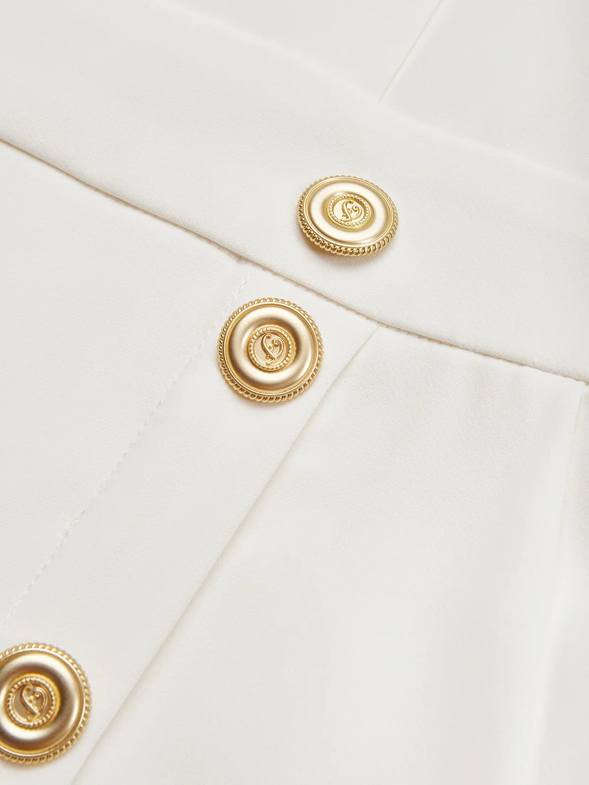 Olivia™ - Vestido Midi Liso con Abertura de Botones y Escote Redondo